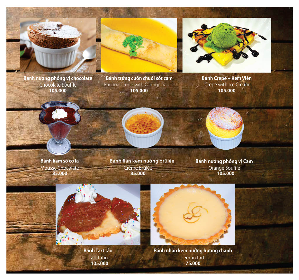 Menu Desserts